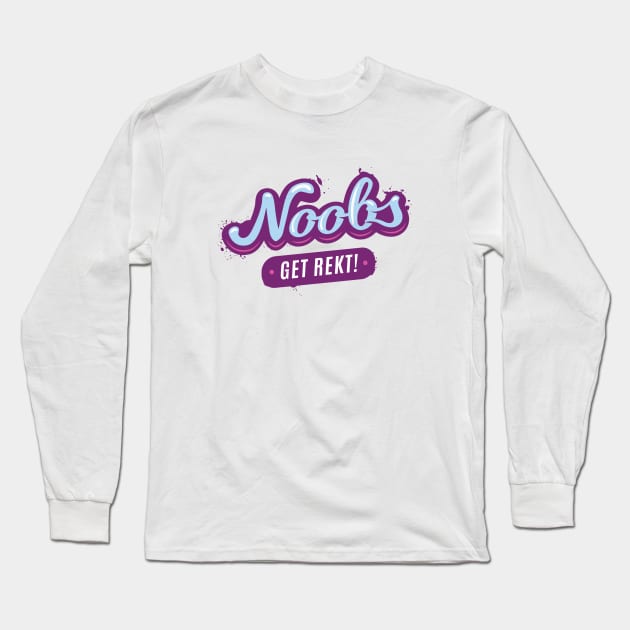 NOOBS - Get Rekt Long Sleeve T-Shirt by zoljo